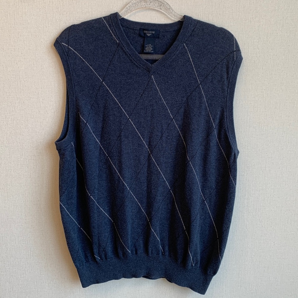Mens Dockers VTG Sweater Vest • Sz L